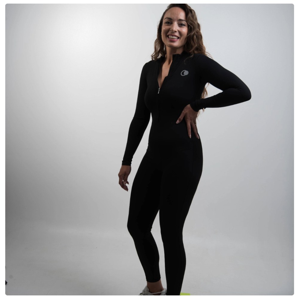 Black Lunate Jumpsuit LS, view 2